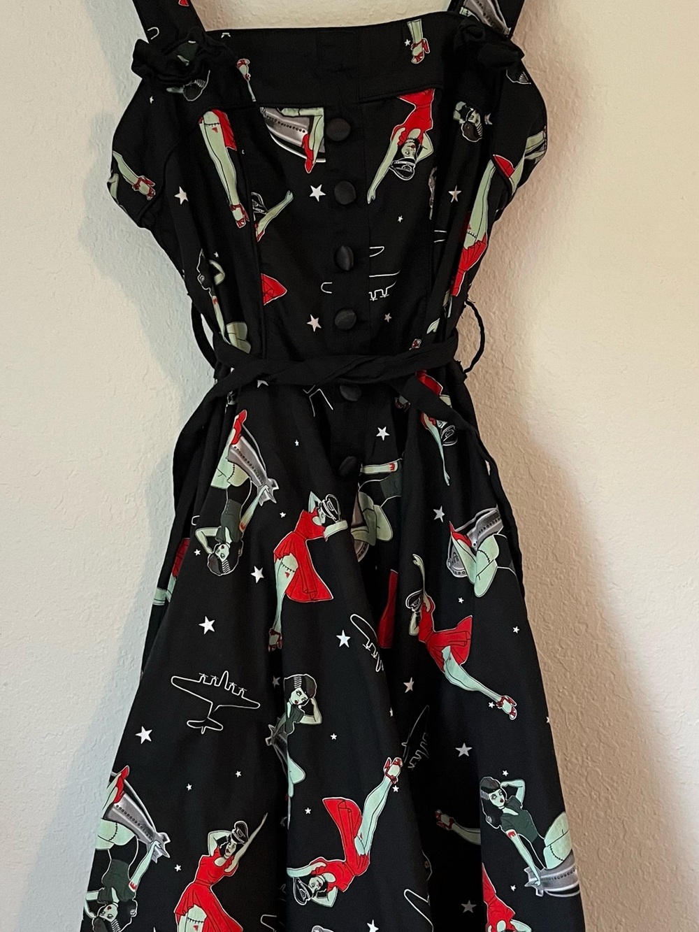 Hell Bunny Zombie Dress Pin Up Rare Size Medium - Picture 2 of 16